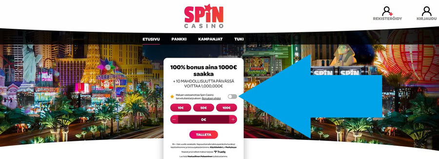 renomovaný Spinwinera Casino high roller bonus banner v Czech