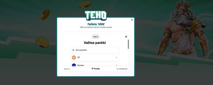 trustly kasino ilman rekisteröintiä